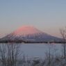 夕焼けの羊蹄山