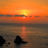 祝津パノラマ展望台の夕日