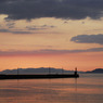 漁港の夕景