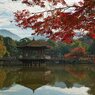 紅葉の浮見堂