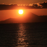 「そらー」東京湾の富士山と夕焼け