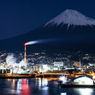 工場夜景と富士山 その４