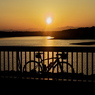 多摩湖にて〜夕陽とロードバイク