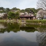 池の岸辺の休憩所（4月13日）