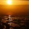 夕暮れの水田地帯