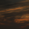 夕暮れの空を飛ぶ