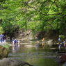 養老川で水遊び