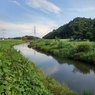 空が映り込む川（7月20日）