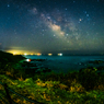 城ヶ島で天の川（対角魚眼）