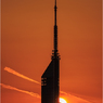 タワーと夕日2