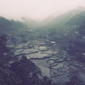 雨の Hapao Rice Terraces 。展望台から。