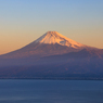 だるま山高原より 駿河湾と朝焼け富士