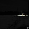真夜中の踏切