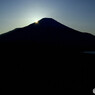 富士に沈む太陽