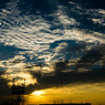 blue & gold sunset sky