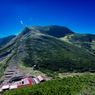 双六岳から双六山荘を見下ろす・向こうは樅沢岳