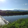 堰も見える川（6月27日）