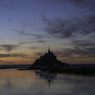 モンサンミッシェルの夕景