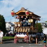 ロータリーで憩う山車