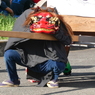 獅子舞もバテ気味？