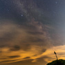 夕焼け雲と天の川