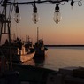 釣り船の夕暮れ２