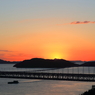 瀬戸に沈む夕日 