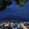 月夜の桜島