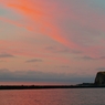 オホーツクの夕空と帽子岩