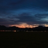 神秘的な雲と夜の弥彦