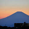 夕日の富士山