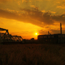 sunset train