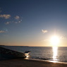 「夕日とサバニ」　2011伊良部島