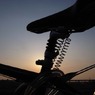 夕景の中の自転車