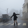 雲海の中を