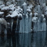 厳冬の川面