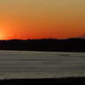 印旛沼・夕景　- 富士山 -