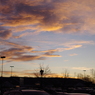 夕焼けに照らされる雲