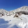 厳冬五箇山　白と蒼