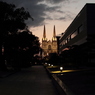 temple in dusk