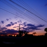 夕暮れの雲　紫