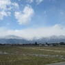 残雪の北アルプスを望む