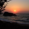 立岩の夕日