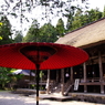 赤傘と本堂