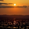 絶景　砺波平野 散居村夕景 