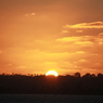 The sun set at San-Diego