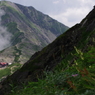 北岳山荘を望む