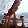 厳島神社大鳥居　太陽