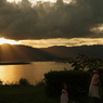 琵琶湖で夕涼み