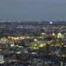夕暮れ-木曽川の街